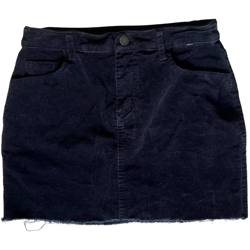 Black Felt Mini Skirt